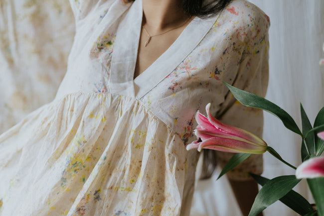 Rose Marigold Hand-Dyed Summer Dress Main Image