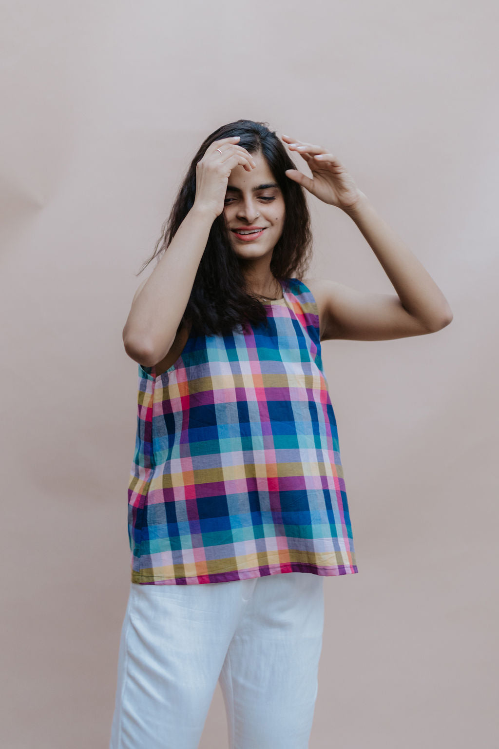 Joy Check Top