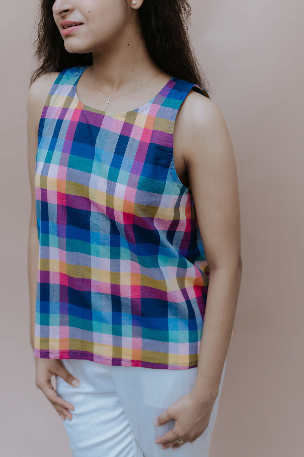 Joy Check Top