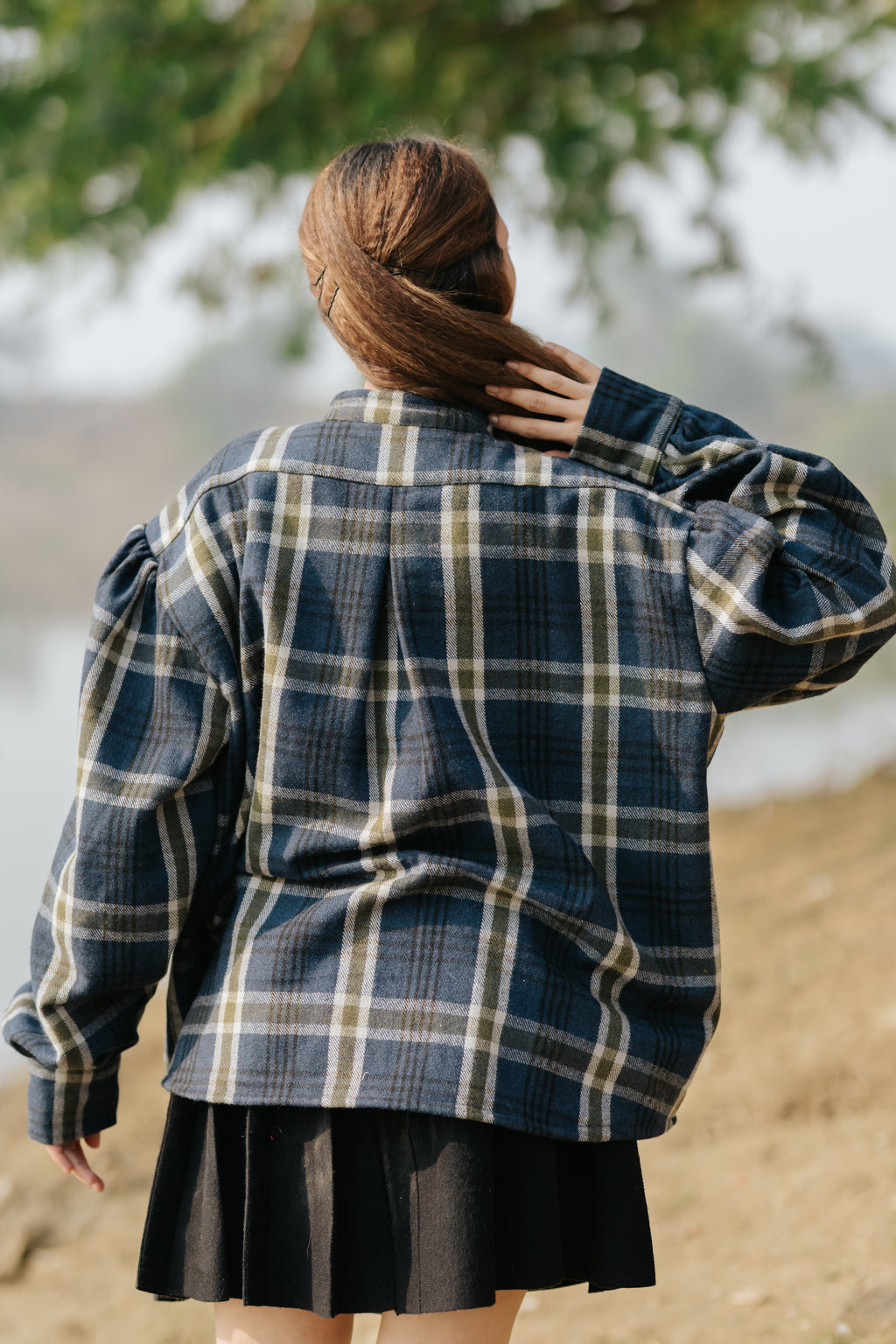 The Gathered Shoulder Wool Shirt