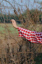 Red Gingham Scalloped Dress [SALE]