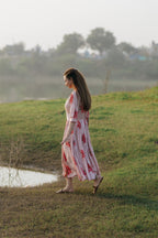 Bougainvillea Vintage Gathered Dress