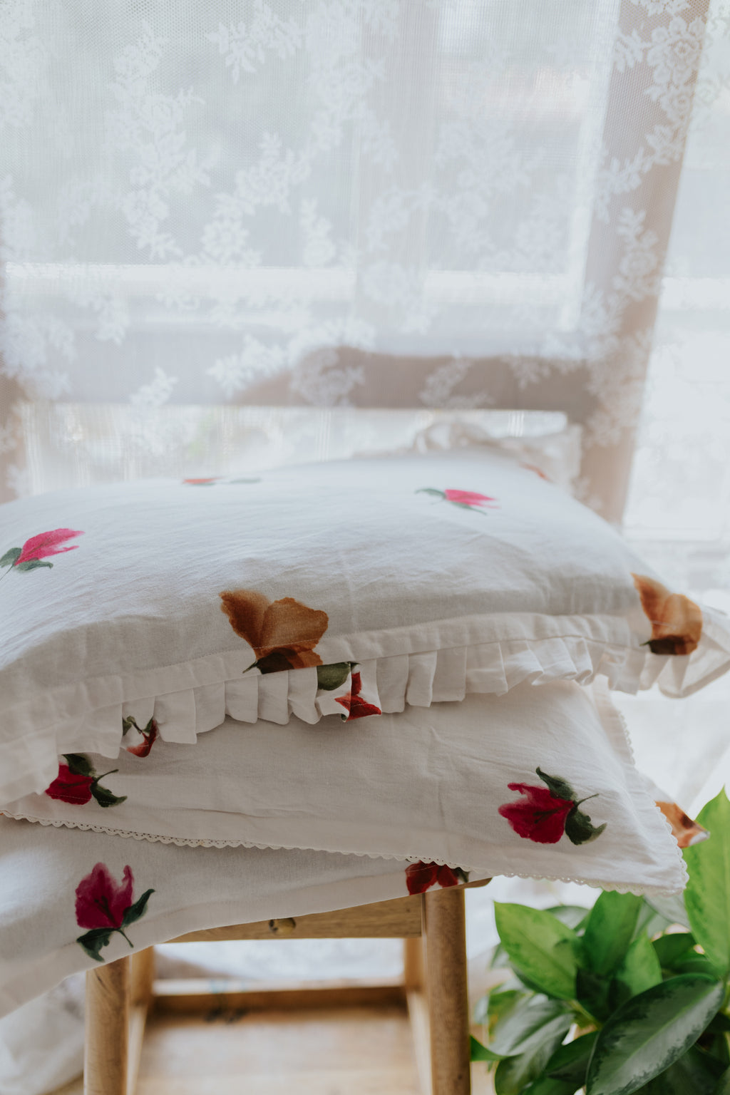 Hand-Painted Pillow Covers - Set of 2