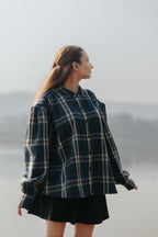 The Gathered Shoulder Wool Shirt